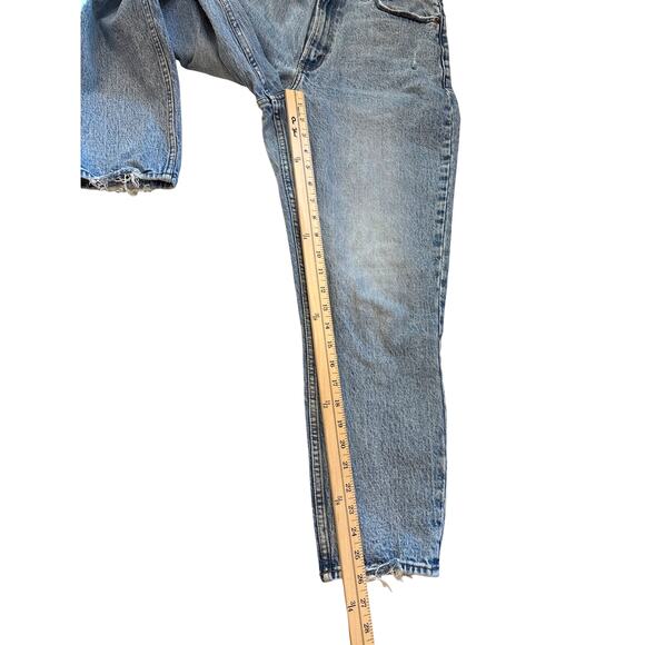 Abercrombie & Fitch Jeans Womens 6 Blue Acid Wash The Mom High Rise Curve Love - Picture 8 of 10